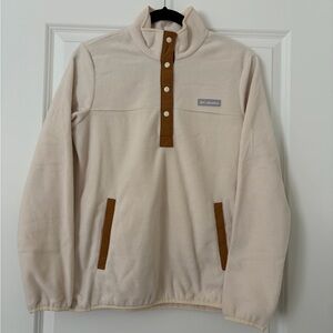 Columbia Cream Snap-Front Fleece Pullover